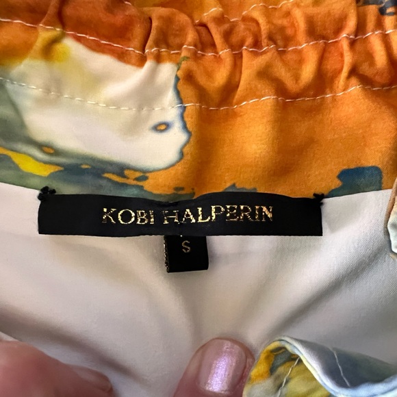 KOBI HALPERIN Small Shari Front Zip Vest Watercolor Print Original $395 - Picture 7 of 9